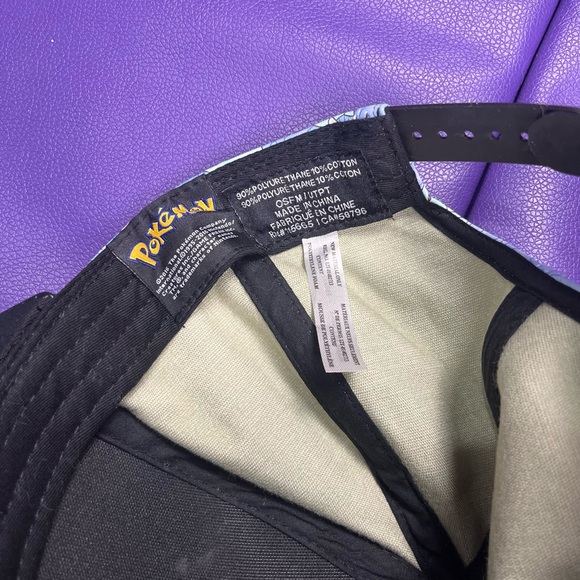 2016 Pokemon Snapback Hat Ball Cap | Game Freak Nintendo |Faux Leather - Picture 3 of 4